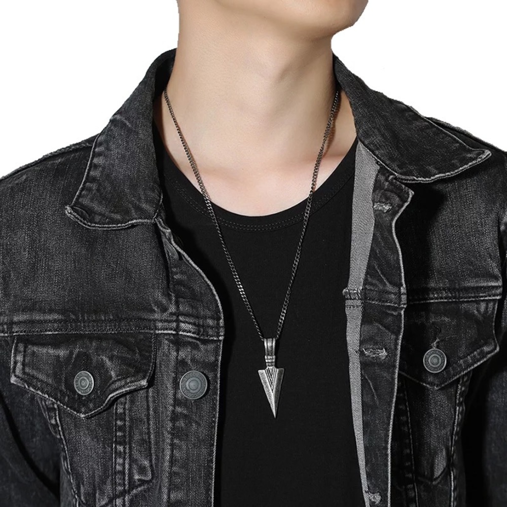 Gold/ Silver/ Black Ancient Spearhead Necklace